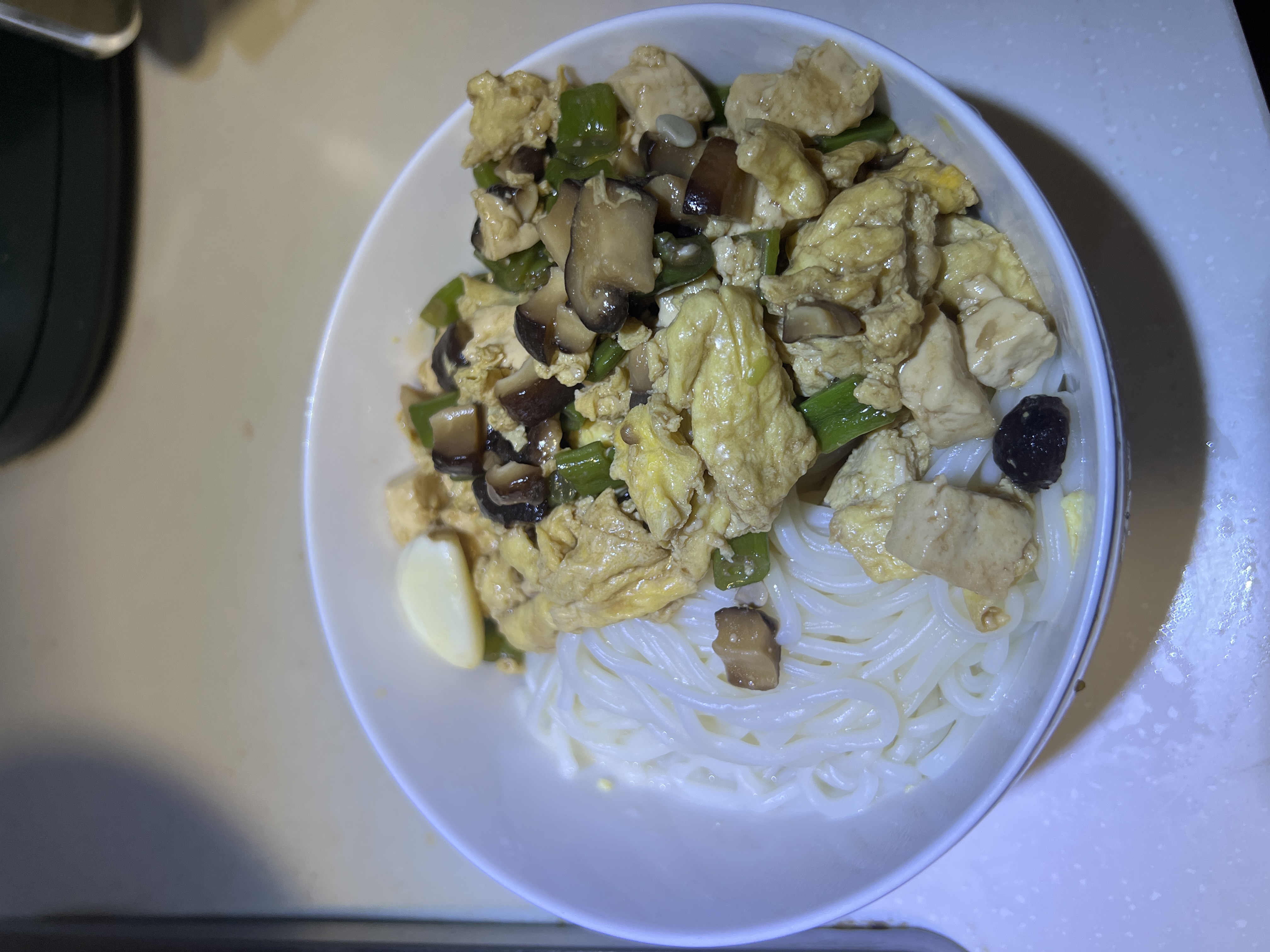 豆腐鸡蛋打卤面